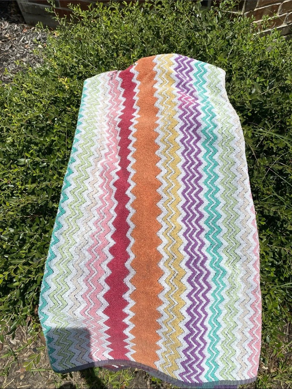 Missoni RUFUS Zigzag Towel - Orange, Pink, Purple, Yellow, Green, Burgundy